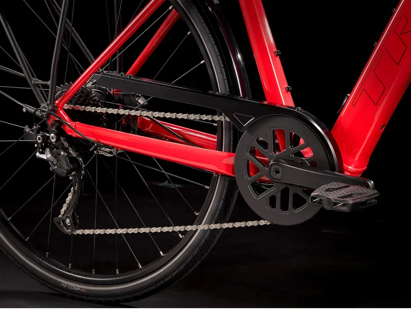 Trek Fx+ 2 Electric Hybrid Bike in Viper Red-1